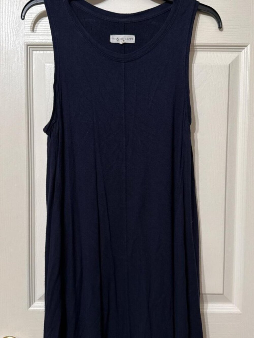 Navy sleeveless blue dress  #summerdress